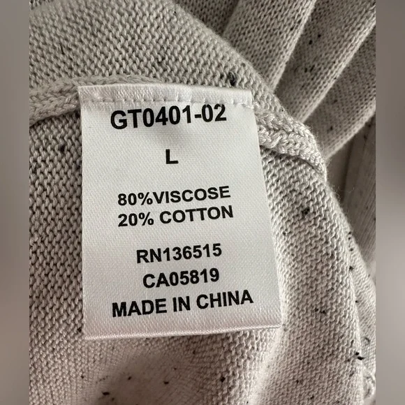 Stitches And Stripes V Neck Pullover Sweater in Heather Gray Sz L - Picture 6 of 7